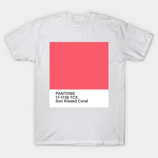 pantone 17-1736 TCX Sun Kissed Coral T-Shirt